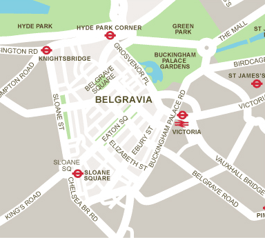 map of Belgravia, London