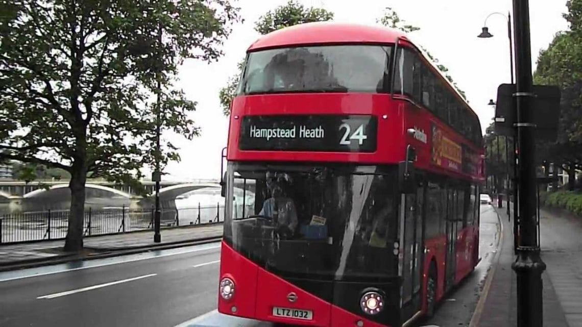 london bus 24 to hampstead heath